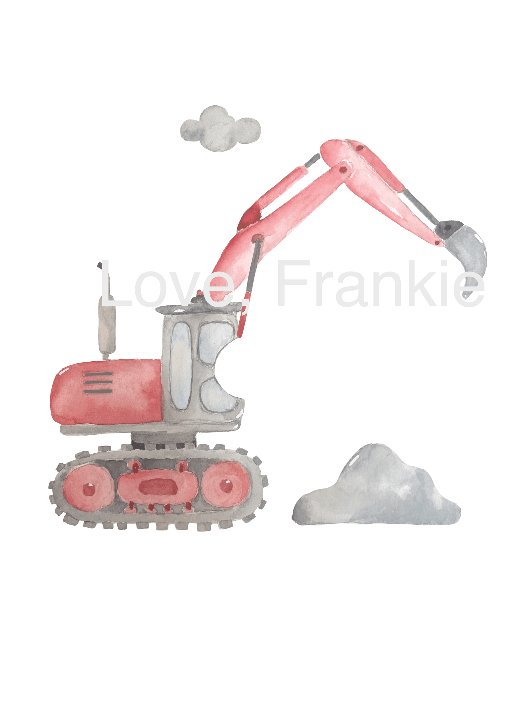 Construction Vehicle Digital Art Prints - lovefrankieart