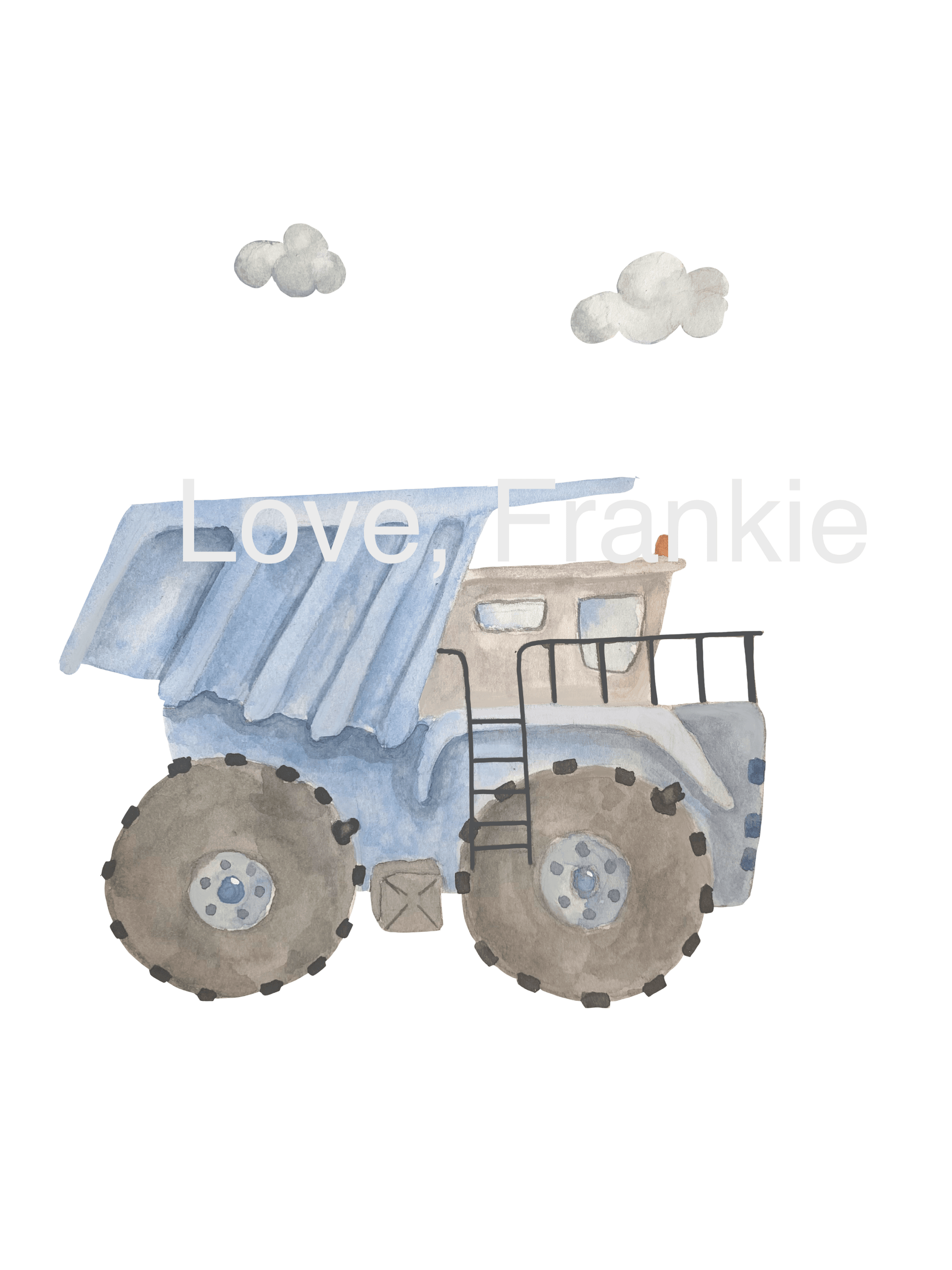 Construction Vehicle Digital Art Prints - lovefrankieart