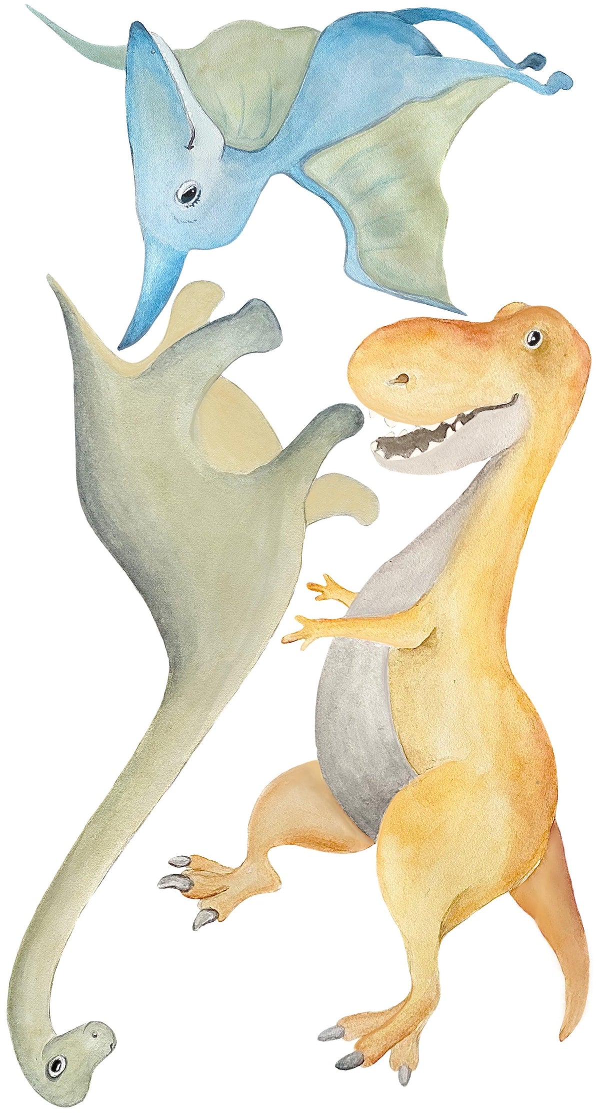Dino Pals - Removable Fabric Wall Stickers For Your Dino Explorer - lovefrankieart