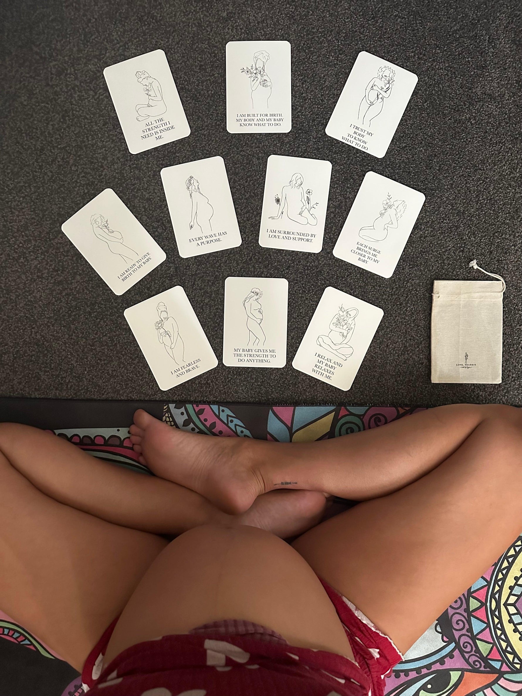 Empowering Affirmation Cards for Labour and Birth - lovefrankieart