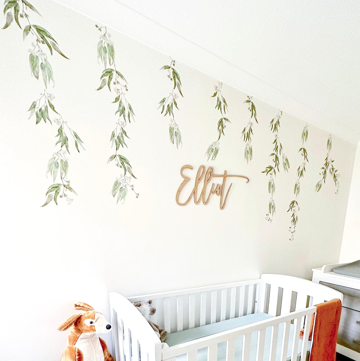 Gum Leaf Branches For an Australiana-themed Nursery - Wall Stickers - lovefrankieart