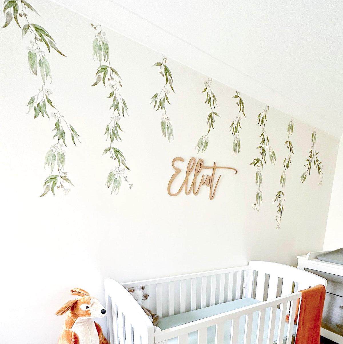 Gum Leaf Branches For an Australiana-themed Nursery - Wall Stickers - lovefrankieart