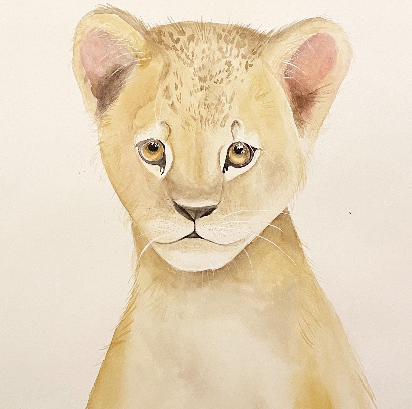 Lion cub art print