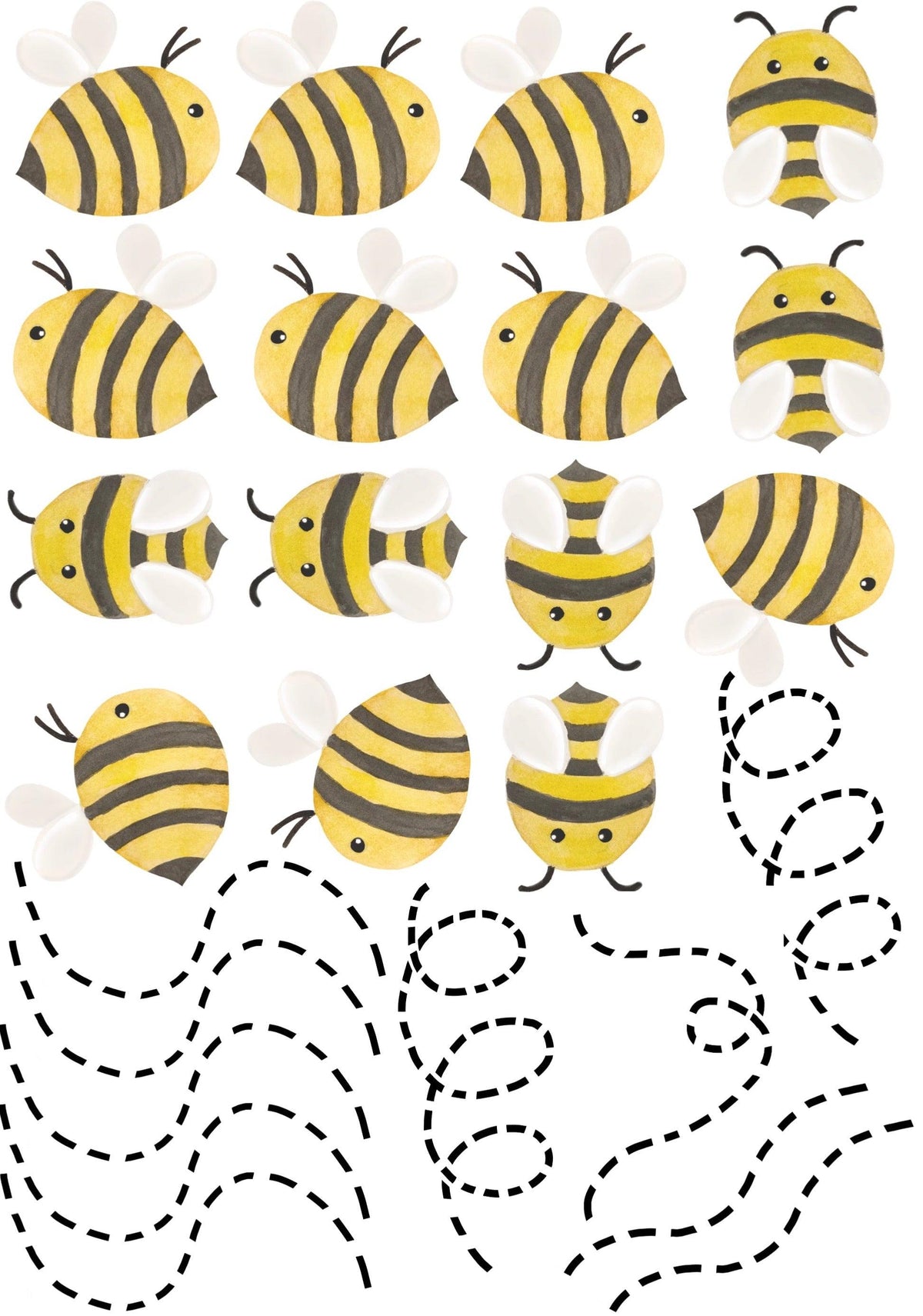 Honey Bee Decals one sheet